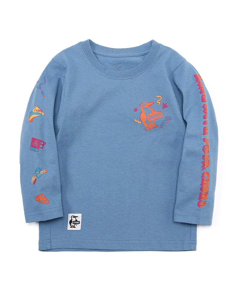 CHUMS（チャムス）Kid's Disco Time Brushed L/S T-Shirt（キッズディスコタイムブラッシュドロングスリーブTシャツ）CH20-11341