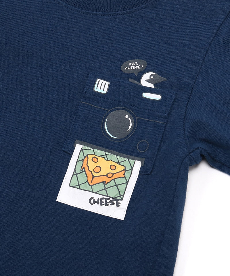 CHUMS（チャムス）Kid's Instant Camera Pocket Brushed L/S T-Shirt（キッズインスタントカメラポケットブラッシュドロングスリーブTシャツ）CH21-1342