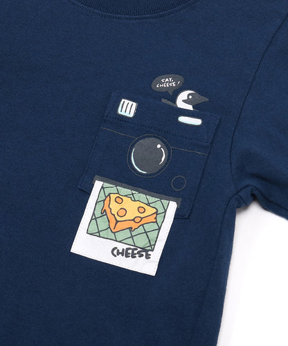 CHUMS（チャムス）Kid's Instant Camera Pocket Brushed L/S T-Shirt（キッズインスタントカメラポケットブラッシュドロングスリーブTシャツ）CH21-1342
