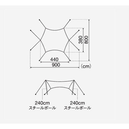 snow peak（スノーピーク）ランドネスト M テントタープセット SET-260